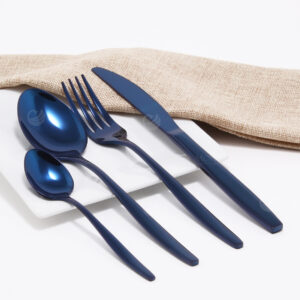 Cubiertos C01-YUN Azul Set 4pz (Acero Inoxidable)