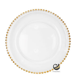 Plato Base P12-PER Oro 33cm (Cristal)