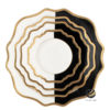 Vajilla D01-GIR Blanco/Negro (Porcelana)