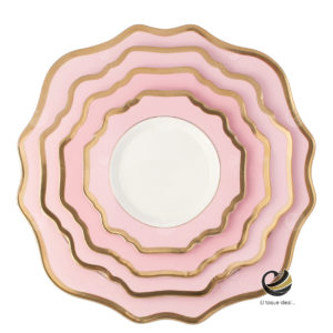 Vajilla D01-GIR Rosa Blush (Porcelana)
