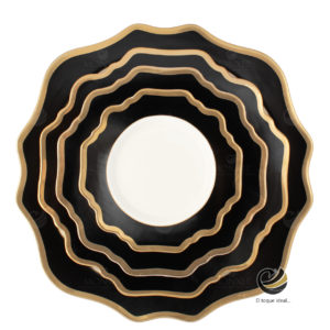 Vajilla D01-GIR Negro (Porcelana)