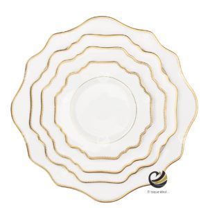 Vajilla D02-FLO Filo Oro (Porcelana)