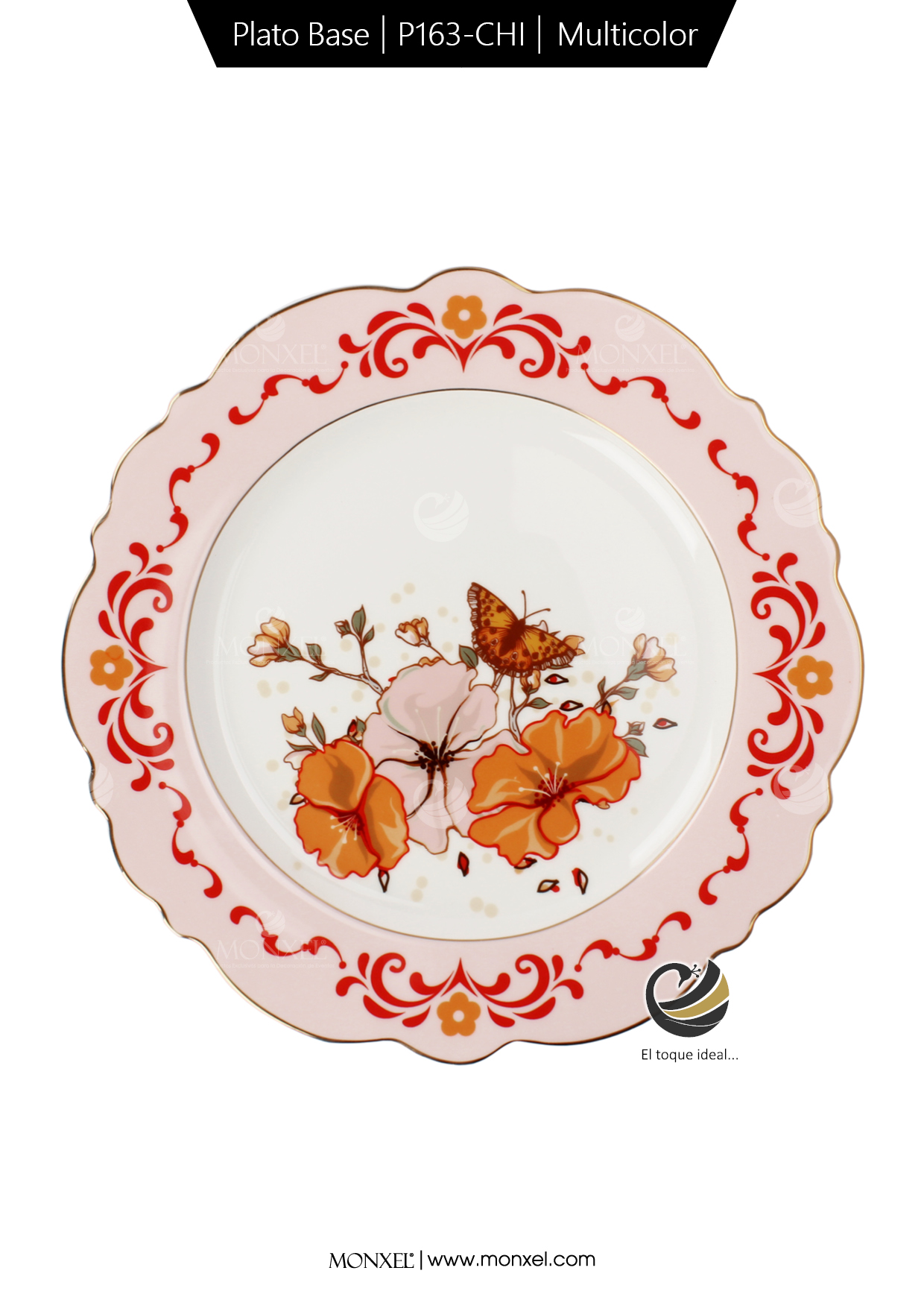 Plato Base P163-CHI Multicolor 30.5 cm. (porcelana)