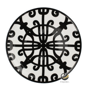 Plato Base P79-MUR Blanco/Negro 30.5 cm. (porcelana)