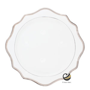 Plato Base P68-GIR Filo Plata 34 cm. (Porcelana)