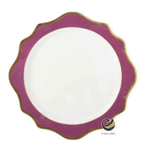 Plato Base P68-GIR Morado 34 cm. (Porcelana)