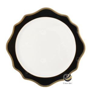Plato Base P68-GIR Negro 34 cm. (Porcelana)