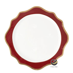 Plato Base P68-GIR Rojo 34 cm. (Porcelana)