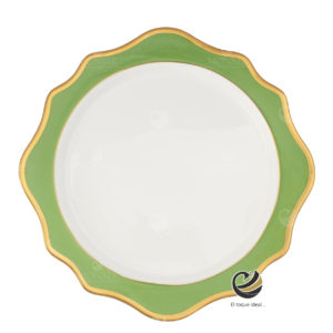 Plato Base P68-GIR Verde 34 cm. (Porcelana)