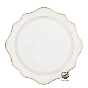 Plato Base P69-FLO Filo Oro 34 cm. (Porcelana)