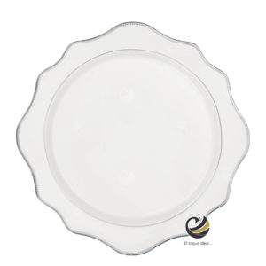 Plato Base P69-FLO Filo Plata 34 cm. (Porcelana)