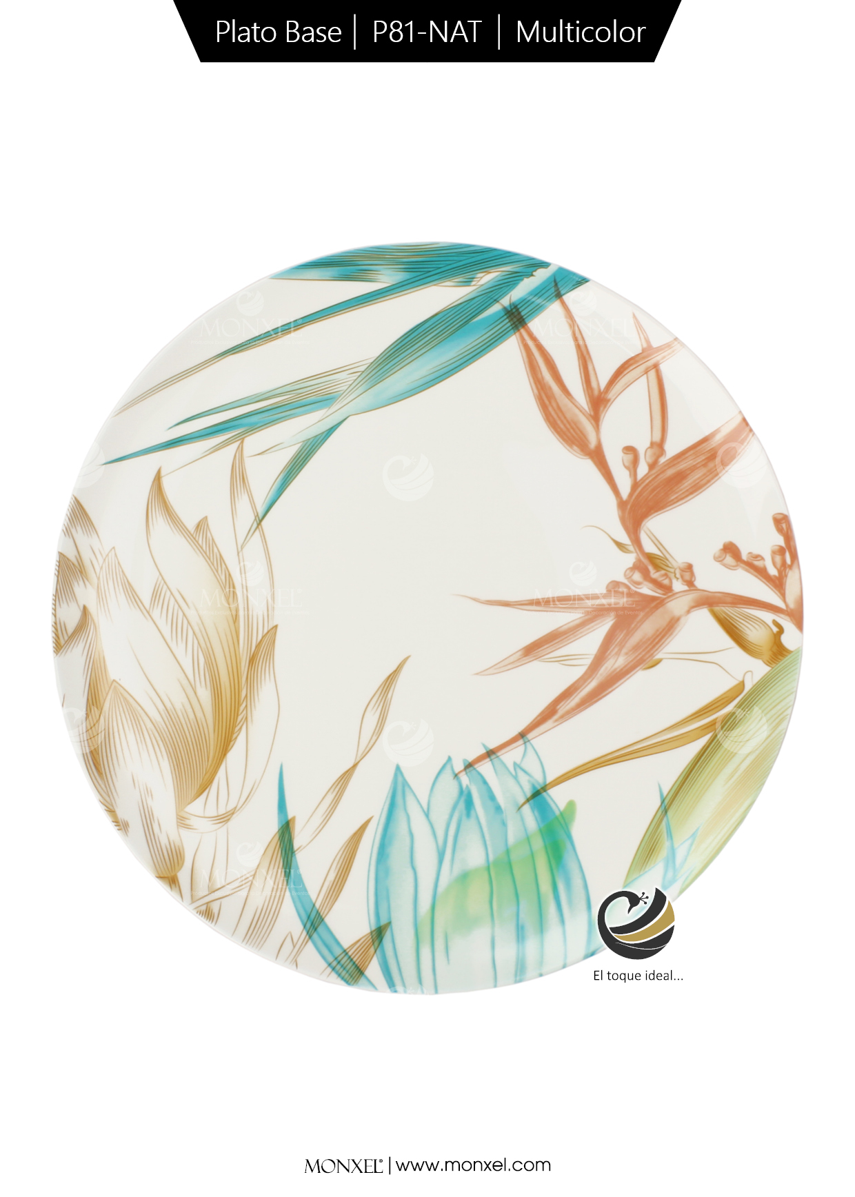 Plato Base P81-NAT Multicolor 30.5 cm. (porcelana)