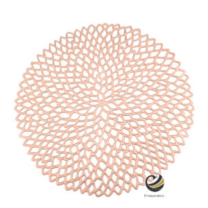 Carpeta (Plato Base) P107-PAV Rosa Oro 38 cm. (PVC)