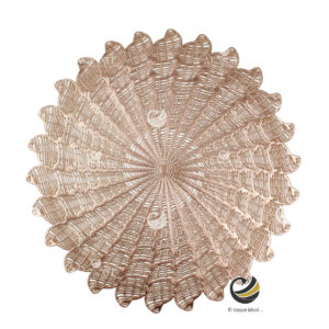 Carpeta (Plato Base) P130-GIR Rosa Oro 39 cm. (PVC)