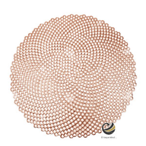 Carpeta (Plato Base) P132-CIR Rosa Oro 37 cm. (PVC)