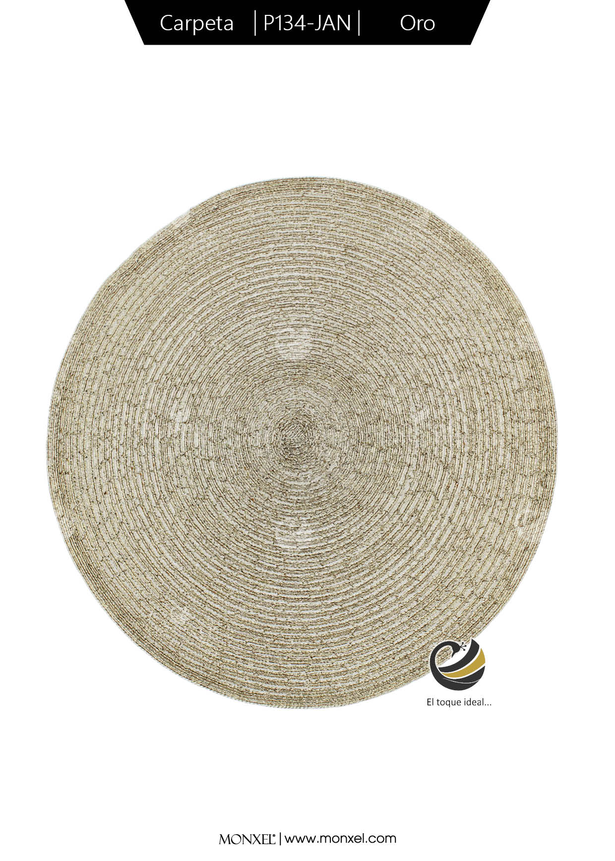 Carpeta (Plato Base) P134-JAN Oro 37 cm. (PVC)