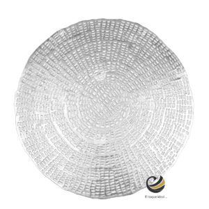 Carpeta (Plato Base) P133-MOS Plata 37 cm. (PVC)