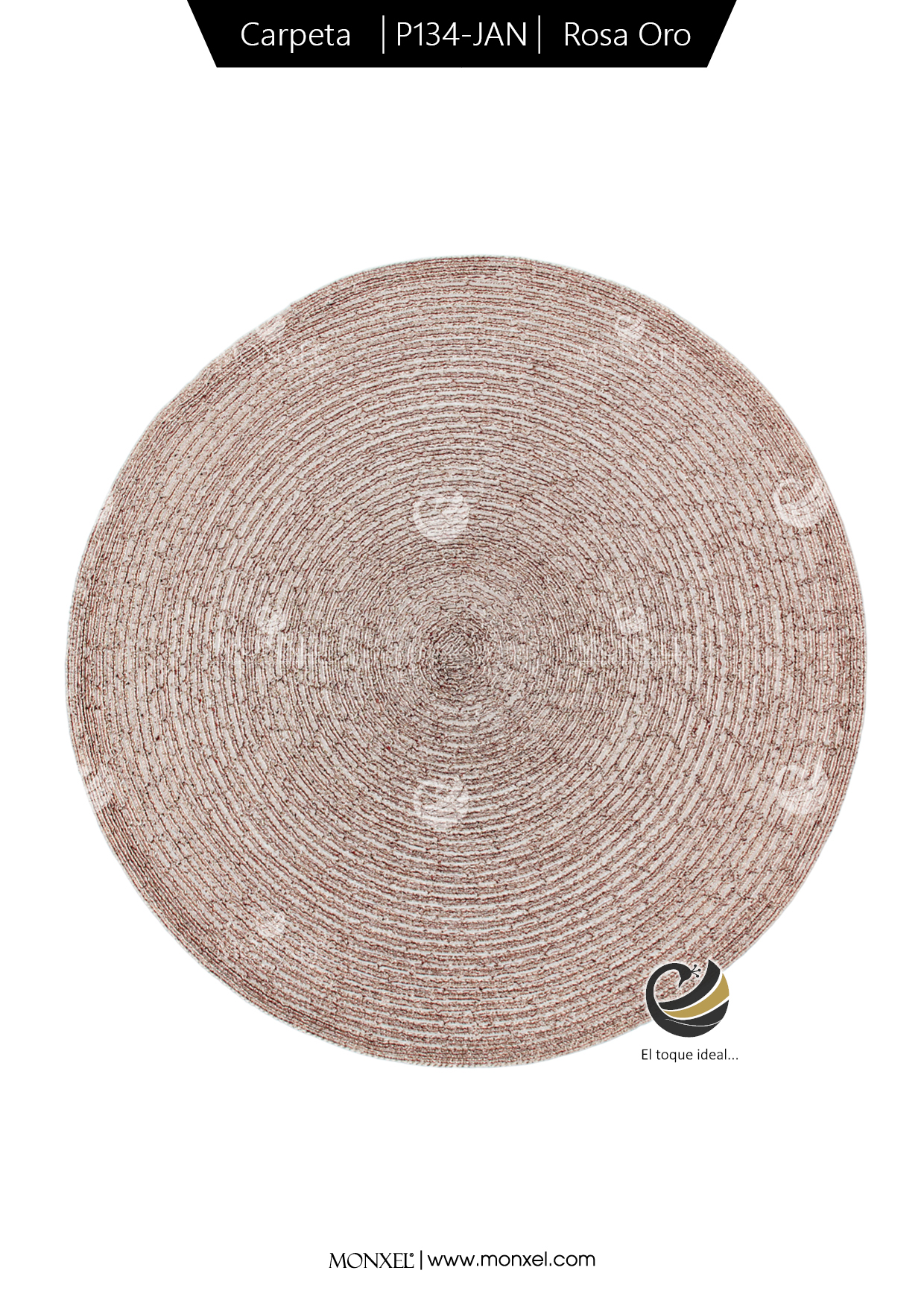 Carpeta (Plato Base) P134-JAN Rosa Oro 37 cm. (PVC)