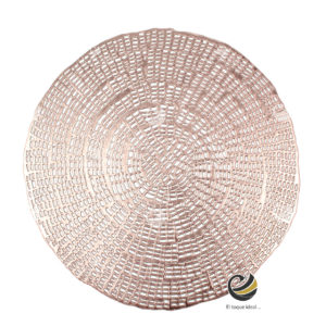 Carpeta (Plato Base) P133-MOS Rosa Oro 37 cm. (PVC)