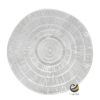 Carpeta (Plato Base) P135-TEL Plata 38 cm. (PVC)