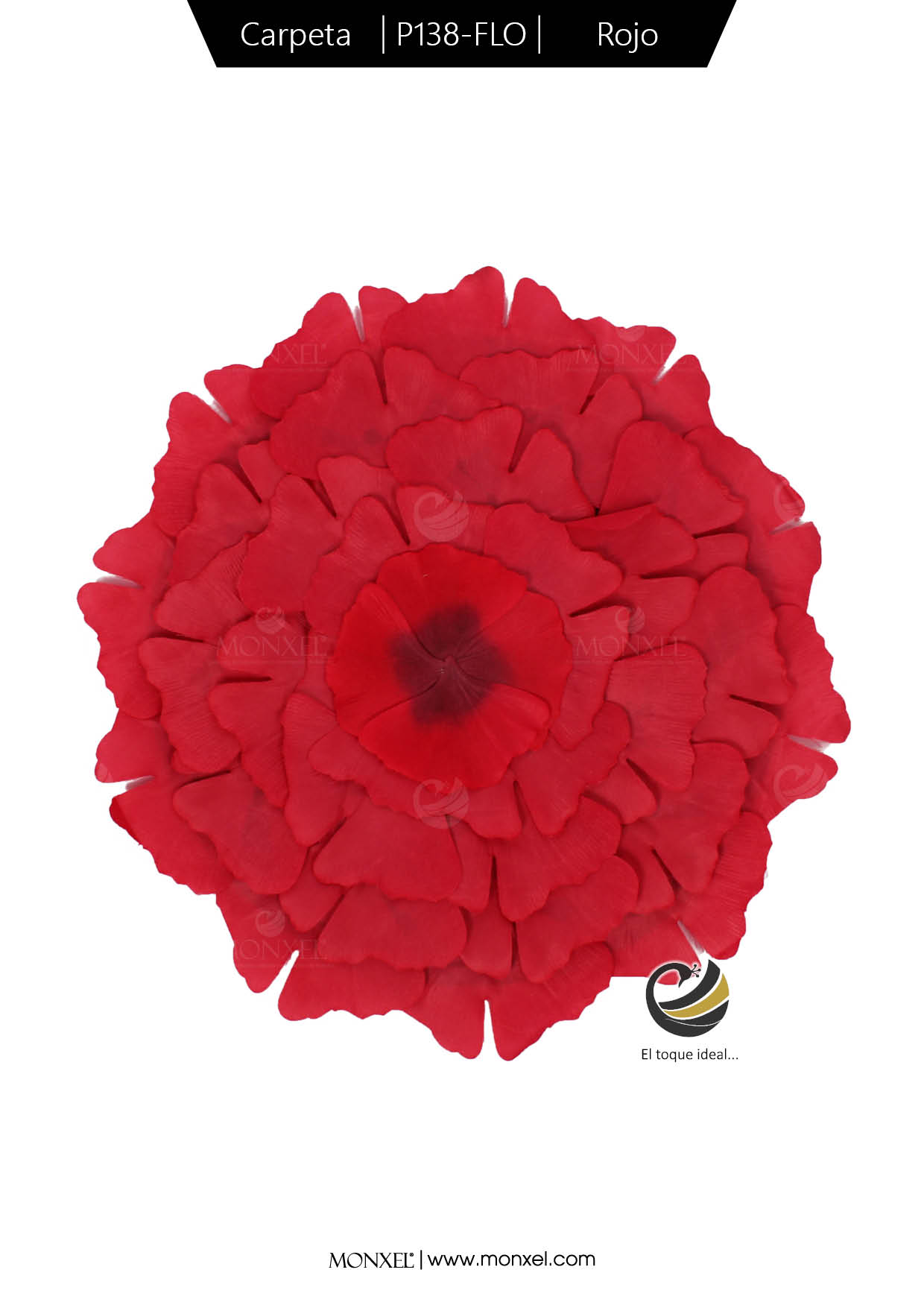 Carpeta (Plato Base) P138-FLO Rojo 38 cm. (PVC)