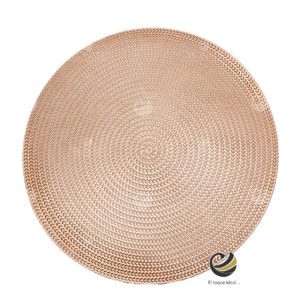 Carpeta (Plato Base) P174-TRE Rosa Oro 38 cm. (PVC)