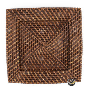 Plato Base P104-TAY Chocolate 32x32 cm. (Ratán Natural)
