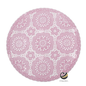 Carpeta (Plato Base) P113-ENC Rosa Baby 38 cm. (PVC)