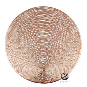 Carpeta (Plato Base) P117-ARE Rosa Oro 38 cm. (PVC)