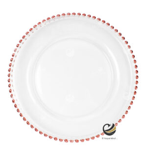 Plato Base P12-PER Rosa Oro 33cm (Cristal)