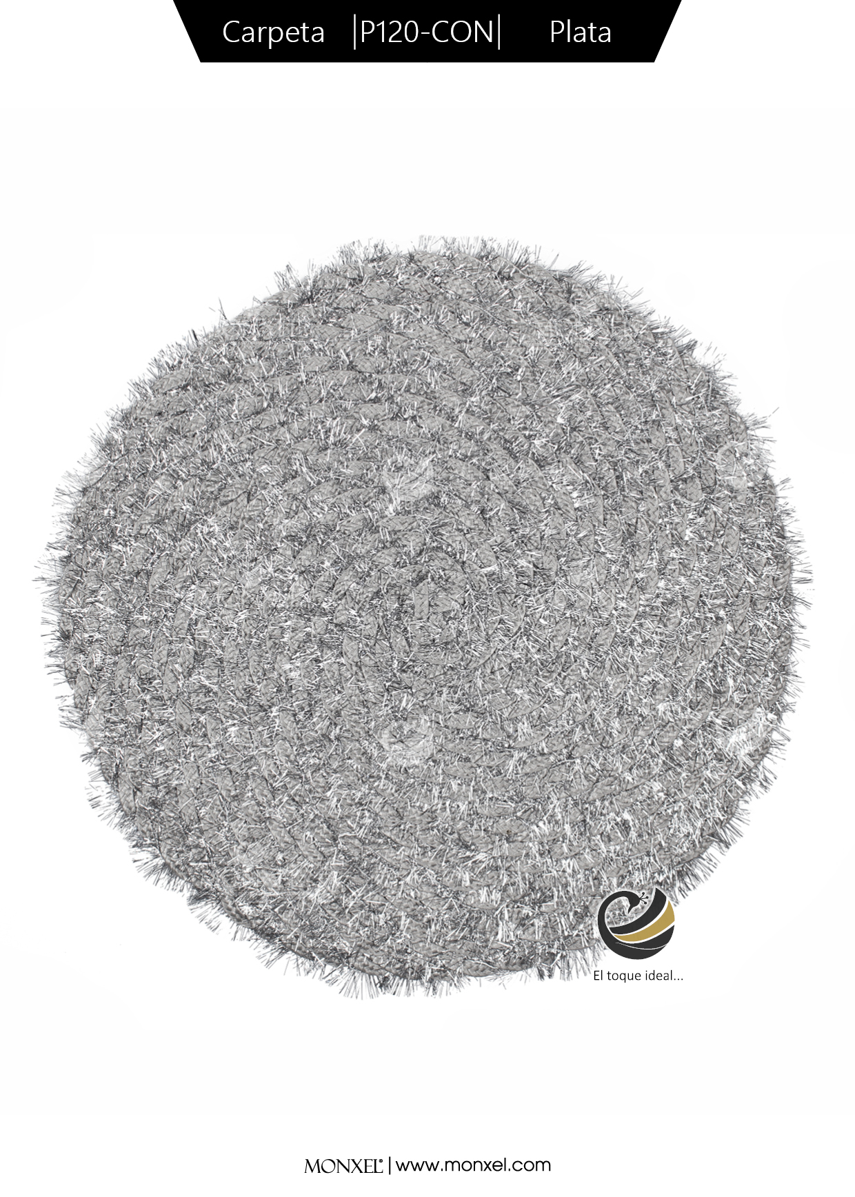 Carpeta (Plato Base) P120-CON Plata 38 cm. (PVC)