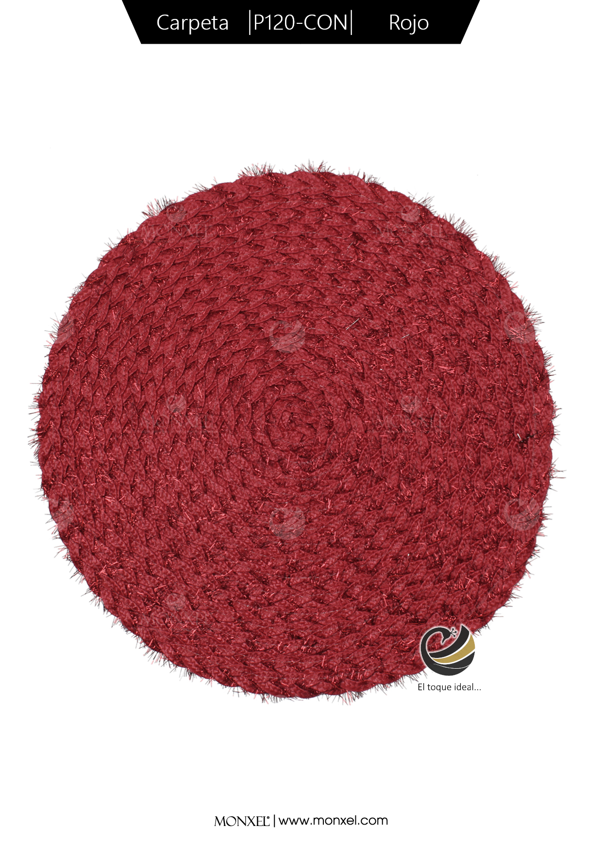 Carpeta (Plato Base) P120-CON Rojo 38 cm. (PVC)