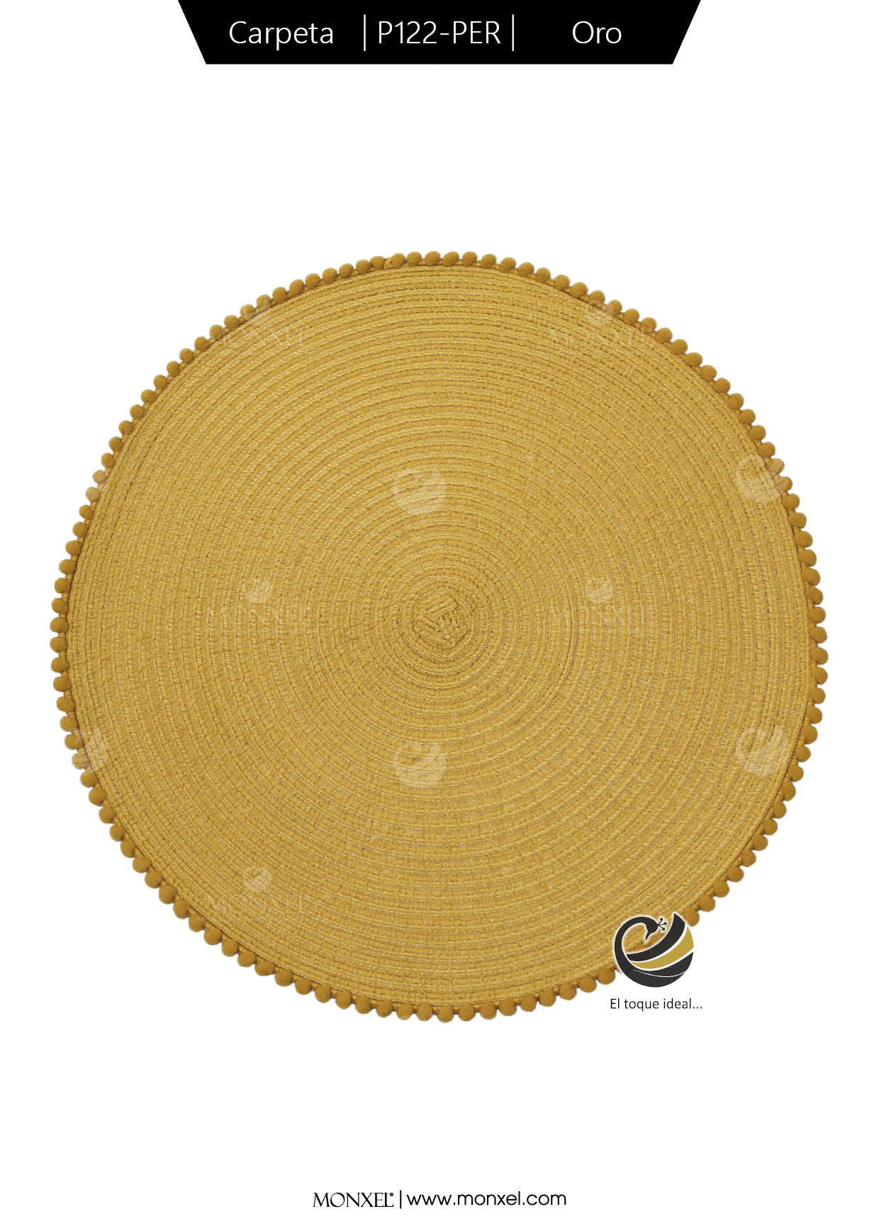 Carpeta (Plato Base) P122-PER Oro 38 cm. (PVC)