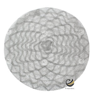 Carpeta (Plato Base) P125-AZT Plata 38 cm. (PVC)