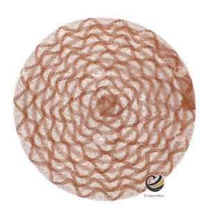 Carpeta (Plato Base) P125-AZT Rosa Oro 38 cm. (PVC)