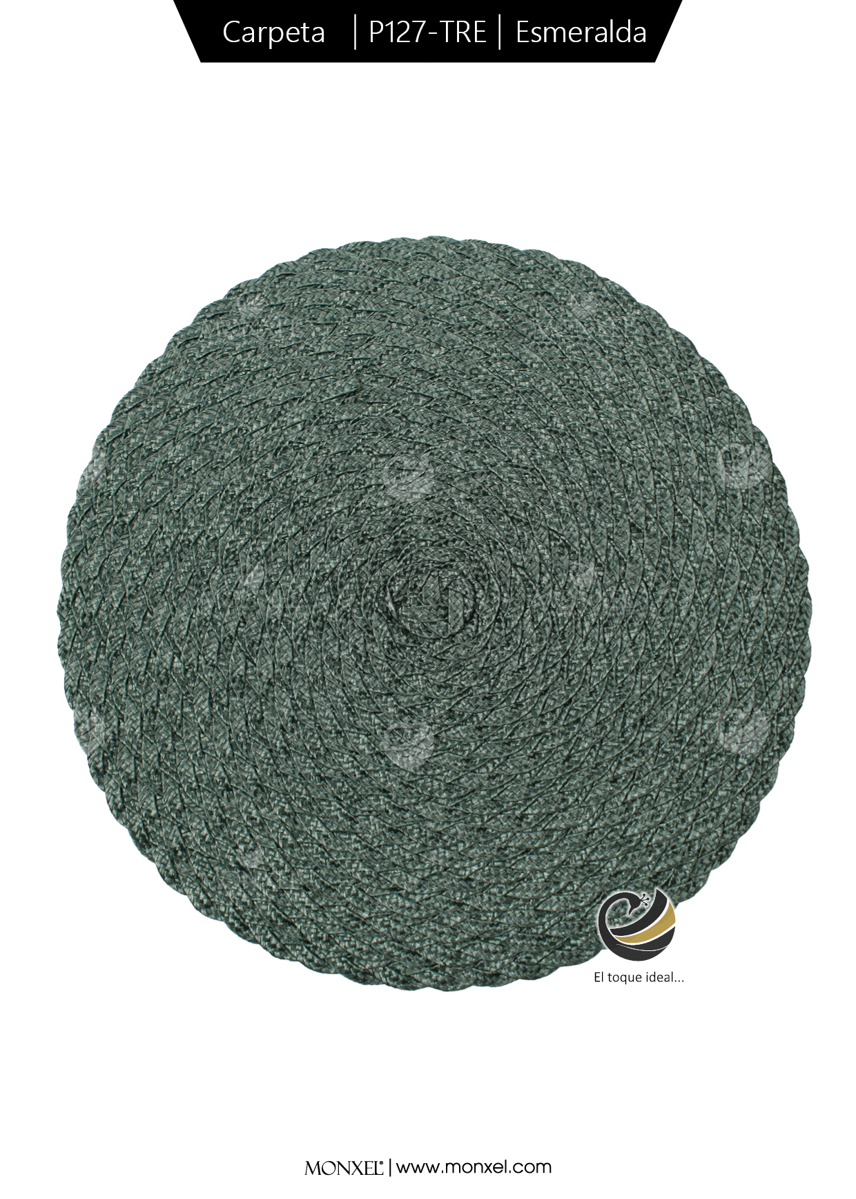 Carpeta (Plato Base) P127-TRE Esmeralda 38 cm. (PVC)