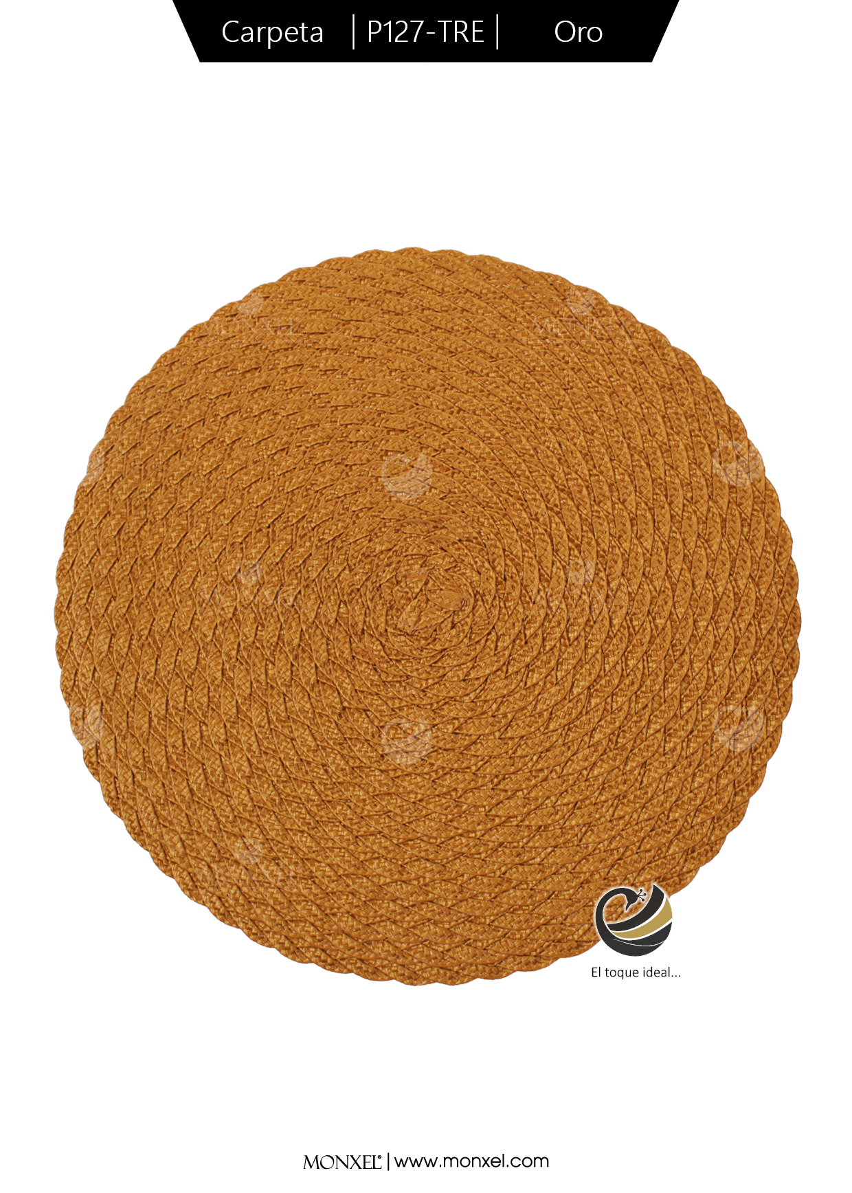 Carpeta (Plato Base) P127-TRE Oro 38 cm. (PVC)