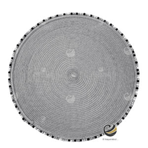 Carpeta (Plato Base) P129-BOR Plata 40 cm. (PVC)