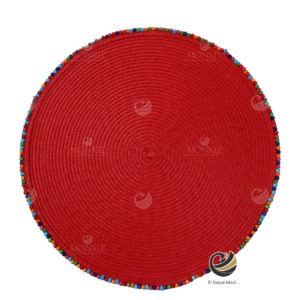 Carpeta (Plato Base) P129-BOR Rojo 40 cm. (PVC)