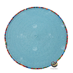 Carpeta (Plato Base) P129-BOR Turquesa 40 cm. (PVC)