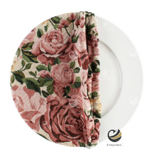 Funda Plato Base P143-ROS Blush 40 cm. (Textil)
