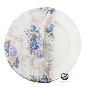 Funda Plato Base P146-FLO Azul 40 cm. (Textil)