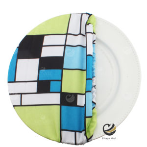 Funda Plato Base P147-MON Azul 40 cm. (Textil)