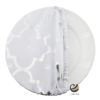 Funda Plato Base P149-GAT Blanco/Plata 40 cm. (Textil)