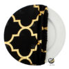 Funda Plato Base P149-GAT Negro/Oro 40 cm. (Textil)