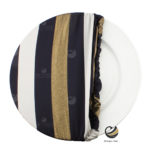 Funda Plato Base P150-RAY Azul Marino/Oro 40 cm. (Textil)