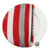 Funda Plato Base P150-RAY Rojo/Plata 40 cm. (Textil)