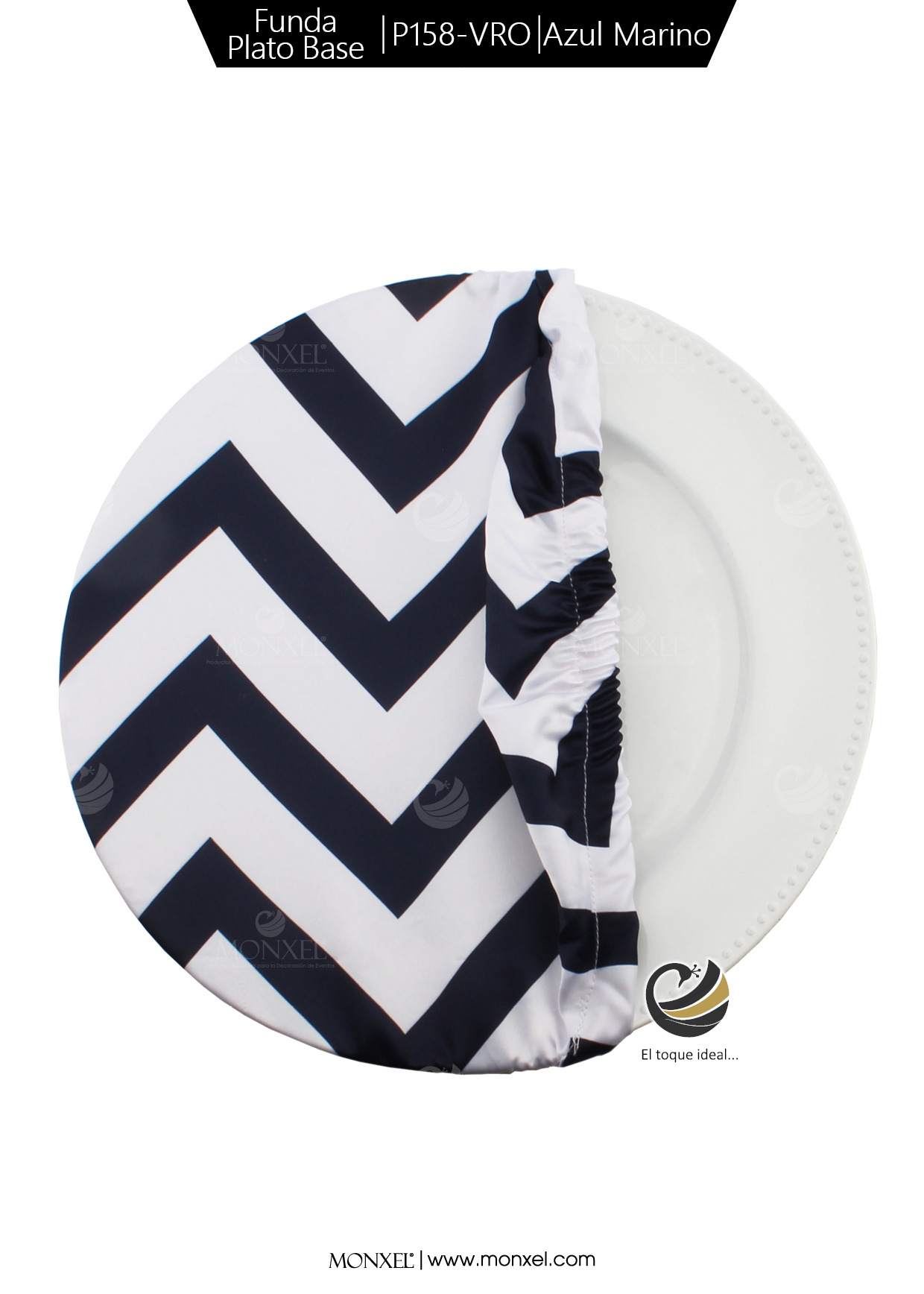 Funda Plato Base P158-VRO Azul Marino 40 cm. (Textil)