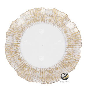 Plato Base P168-SOL Oro 33 cm. (Acrílico)