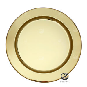 Plato Base P60-LIS Oro 33 cm. (Acero Inoxidable)